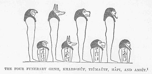 204.jpg the Four Funerary Genii, Khabson�f, Ti�ma�tf,
Hapi, and Ams�t. 1 
