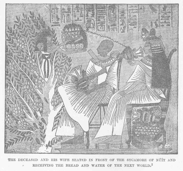 264.jpg the Deceased and his Wife Seated in Front of The
Sycamore of N��t and Receiving the Bread And Water Of The Next World. 2 
