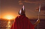 Roman Soldier paying respect to the sun god